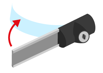 剥離紙をはがして貼り付けます