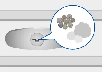 鍵穴内に汚れや異物が混入している