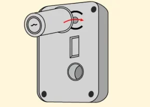 シリンダーを取り付ける