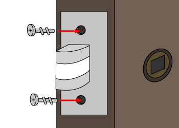 フロントプレートをネジで留める