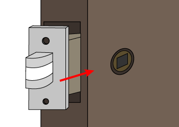 新しいラッチケースを差し込む