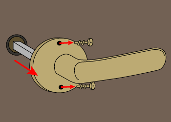 ドアノブを取り外す