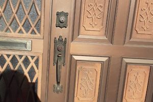 鍵を取り替えた後の玄関ドア