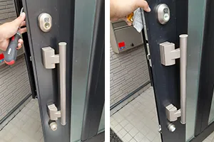 玄関のプッシュプル錠