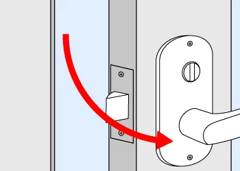 ③ドアを開ける