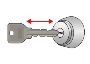 鍵を何度か抜き差しする