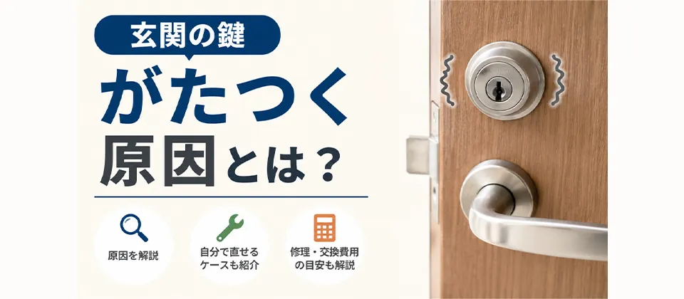 玄関の鍵ががたつく原因とは？